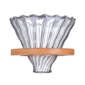 Dripper V60 02 Cone Glass Wood Bracket